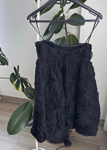 Siyah Straplez Mini Elbise - Görsel 5