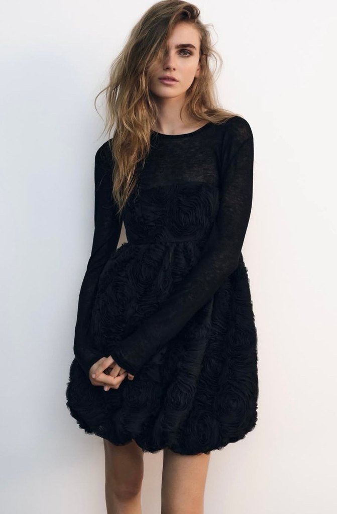 Siyah Straplez Mini Elbise - Görsel 2