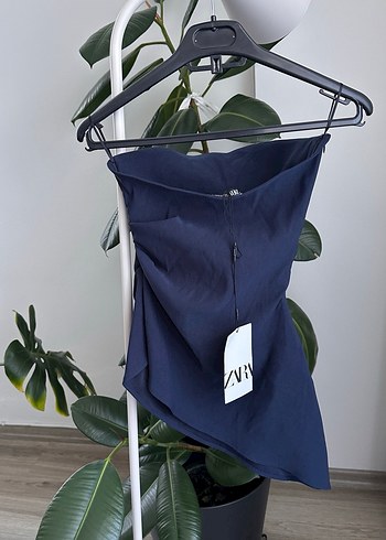 Siyah Straplez Denim Büstiyer - Görsel 3