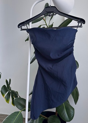 Siyah Straplez Denim Büstiyer - Görsel 2