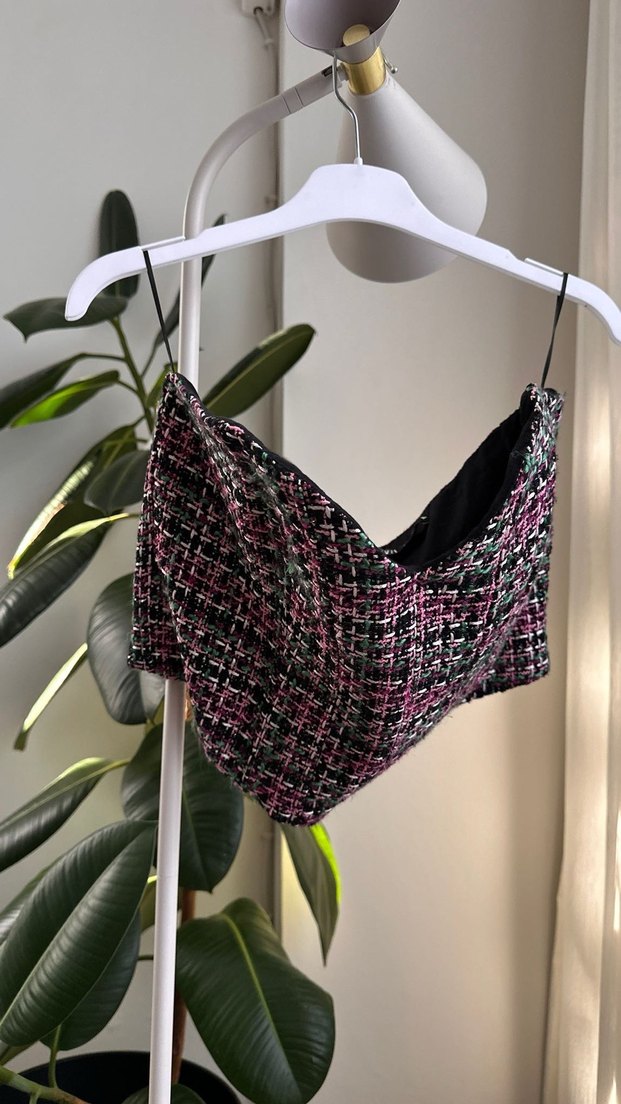 Düğmeli Straplez Mini Büstiyer - Görsel 3