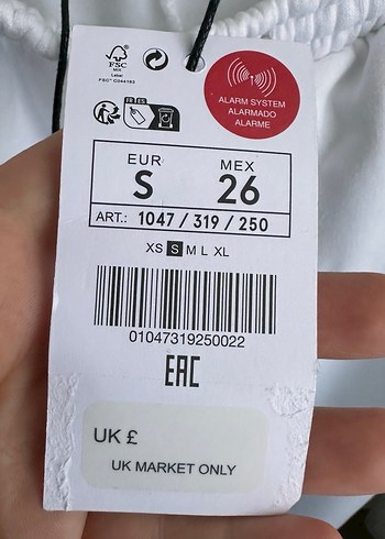 Beyaz Kadın Pamuklu Salaş Eşofman Altı - Görsel 3