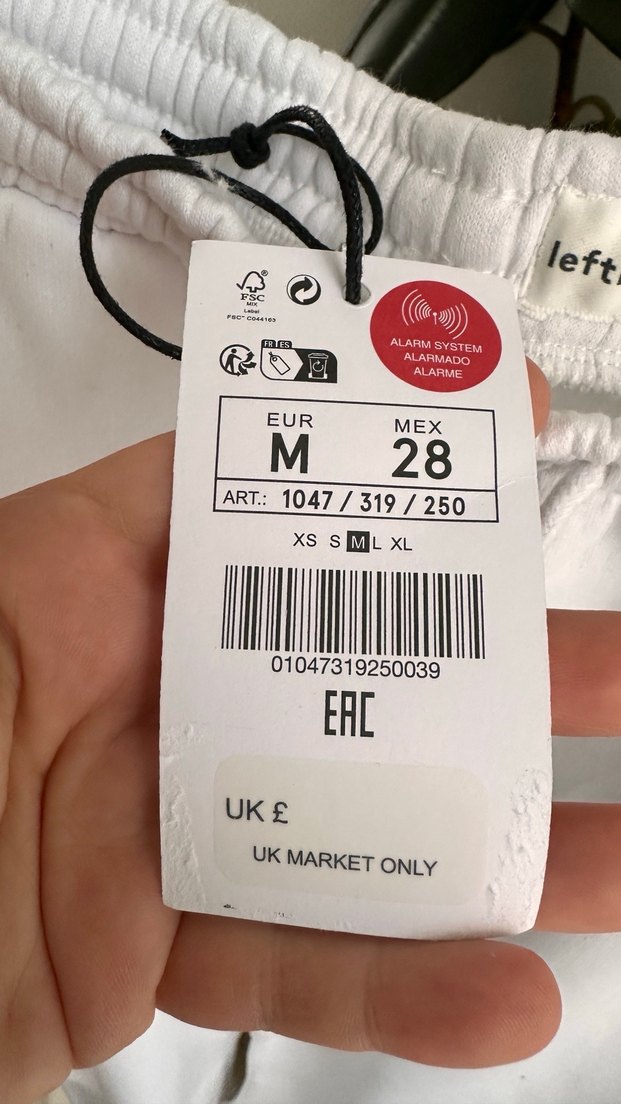 Kadın Beyaz Geniş Kesim Pamuklu Eşofman Altı - Görsel 3