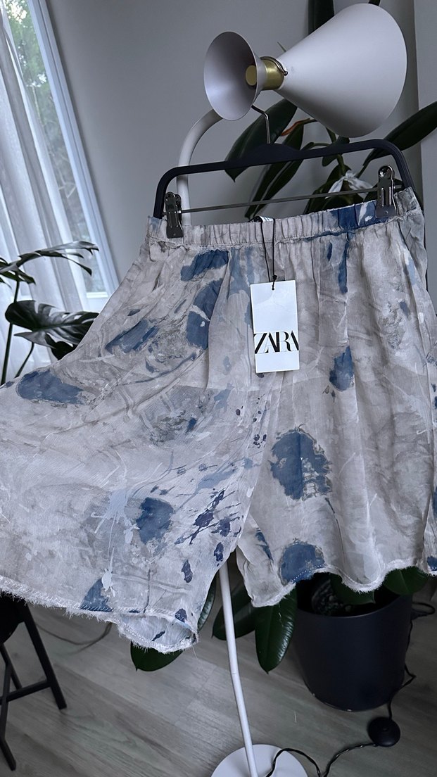 Gri Bağlamalı Salaş bermuda Şort - Görsel 4