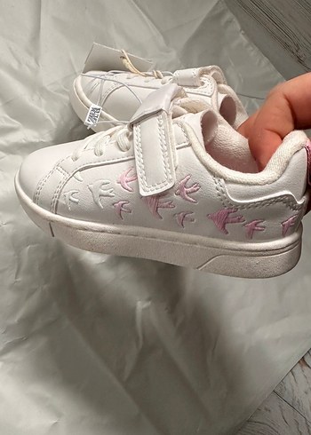 Kız Çocuk Beyaz Cırtlı Sneaker - Görsel 4