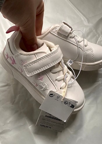 Kız Çocuk Beyaz Cırtlı Sneaker - Görsel 2