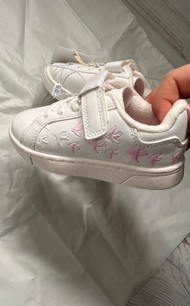 Kız Çocuk Beyaz Cırtlı Sneaker - Görsel 4