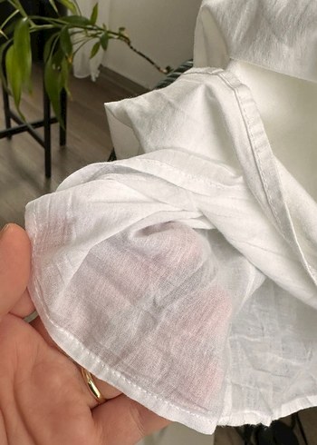 Dantel Detaylı Beyaz Midi Pamuk Elbise - Görsel 3