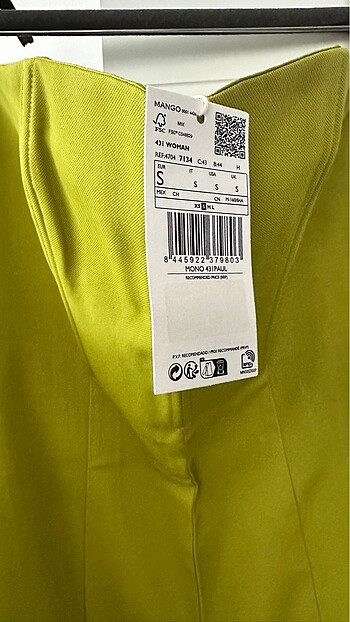 xs Beden yeşil Renk Mango tulum