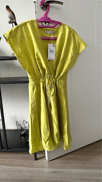 xs Beden yeşil Renk Mango elbise