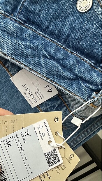 44 Beden mavi Renk Mango jean