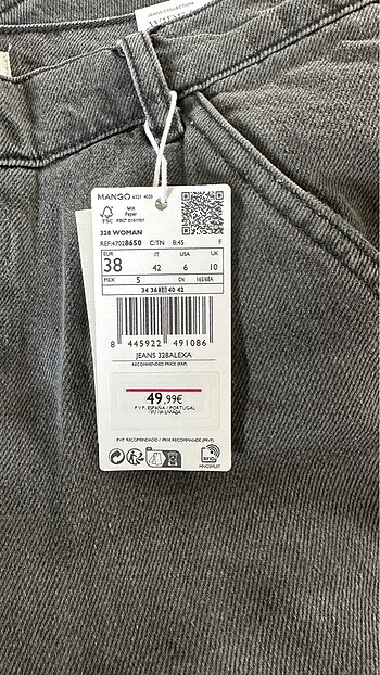 m Beden siyah Renk Mango jean