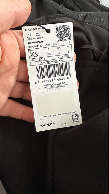 xs Beden siyah Renk Mango elbise