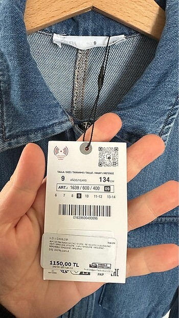 9 Yaş Beden Zara tulum