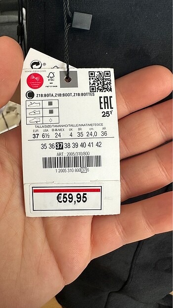 37 Beden Zara çizme