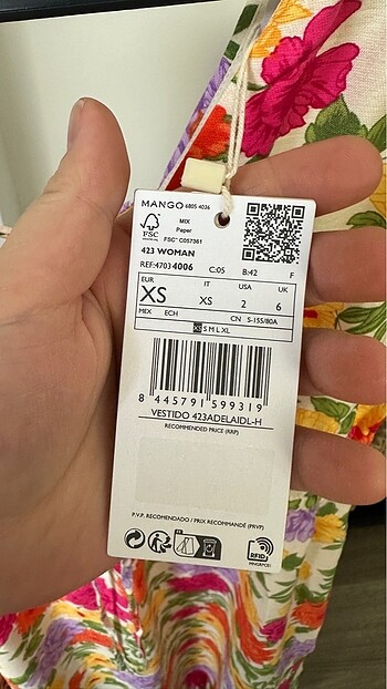 xs Beden kırmızı Renk Mango elbise