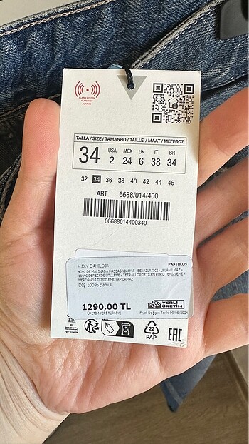 xs Beden Zara jean