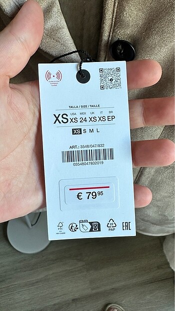 xs Beden Zara ceket