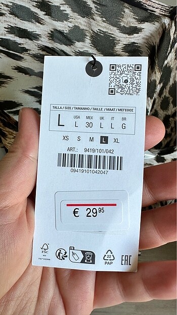l Beden kahverengi Renk Zara bluz