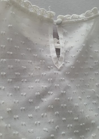 Beyaz Nakışlı işlemeli  Kadın Bluz - Görsel 5