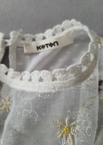 Beyaz Nakışlı işlemeli  Kadın Bluz - Görsel 6