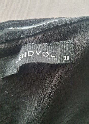 Pötikareli boyundan bağlamalı Midi Elbise - Görsel 8