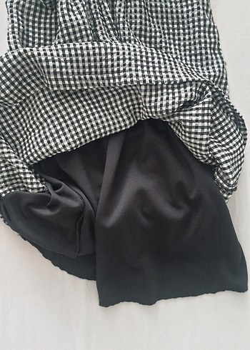 Pötikareli boyundan bağlamalı Midi Elbise - Görsel 6