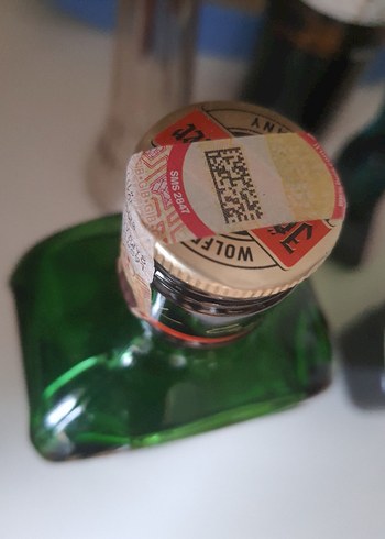 Jägermeister Likör Boş Şişe - Koyu Yeşil - Görsel 4