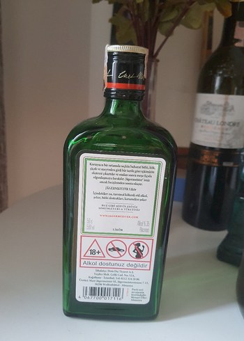 Jägermeister Likör Boş Şişe - Koyu Yeşil - Görsel 3