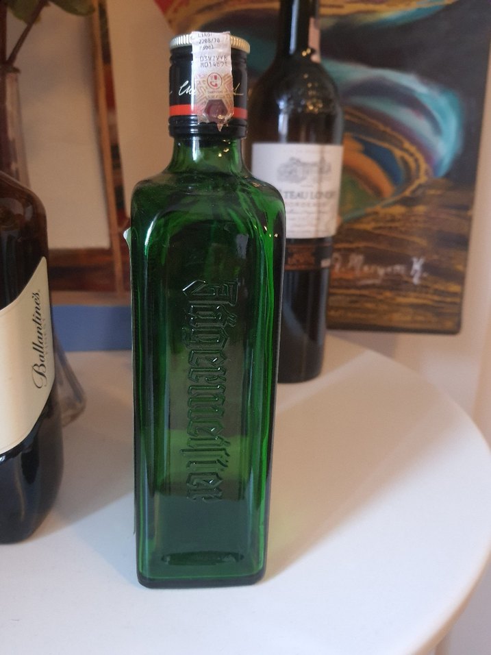 Jägermeister Likör Boş Şişe - Koyu Yeşil - Görsel 5