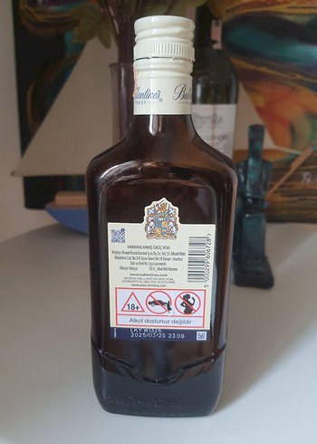 Boş Şişe koleksiyonluk.Ballantine's Koyu Bordo - Görsel 2