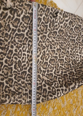 Leopar Desenli Fermuarlı Plaj Çantası - Görsel 12