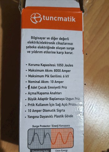 Tuncmatik Tekli Akım koruma Prizi - Görsel 5