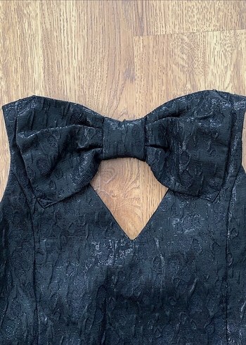 Siyah Pilili Klasik Gotik Midi Elbise - Görsel 3