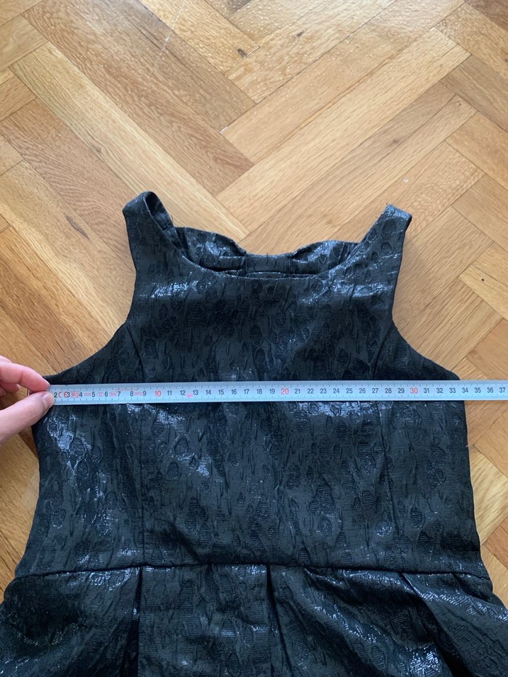 Siyah Pilili Klasik Gotik Midi Elbise - Görsel 4