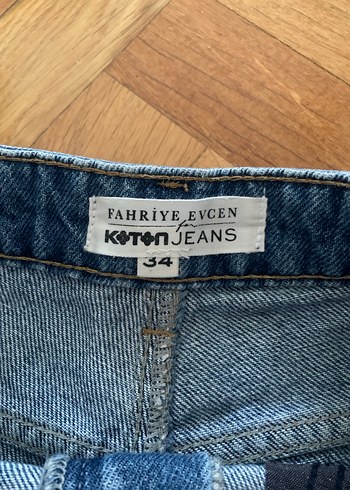 Düğmeli Mini Mavi Kadın Kot Şort - Görsel 3