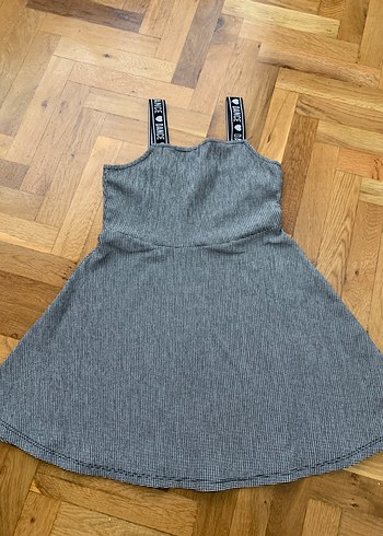 Gri Örme Kız Çocuk Elbise
