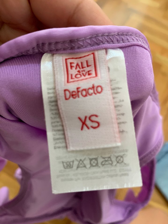 Mor Fırfırlı Bohem Kadın Mayo - Görsel 3