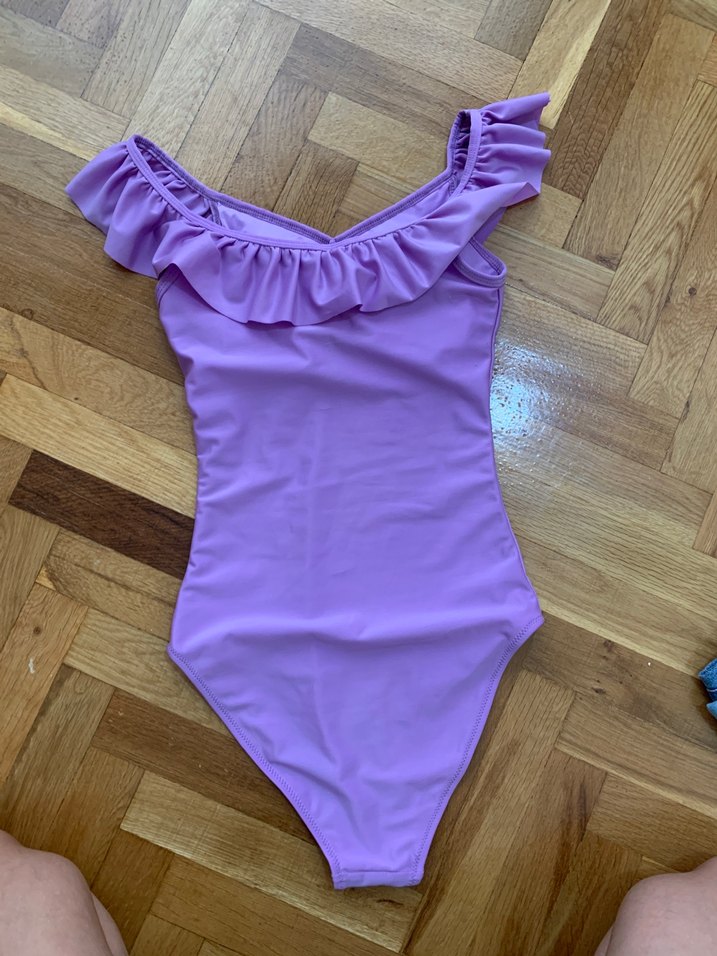 Mor Fırfırlı Bohem Kadın Mayo - Görsel 2