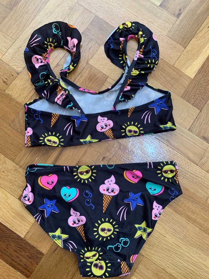 Renkli Baskılı Kız Bikini Takımı - Görsel 2