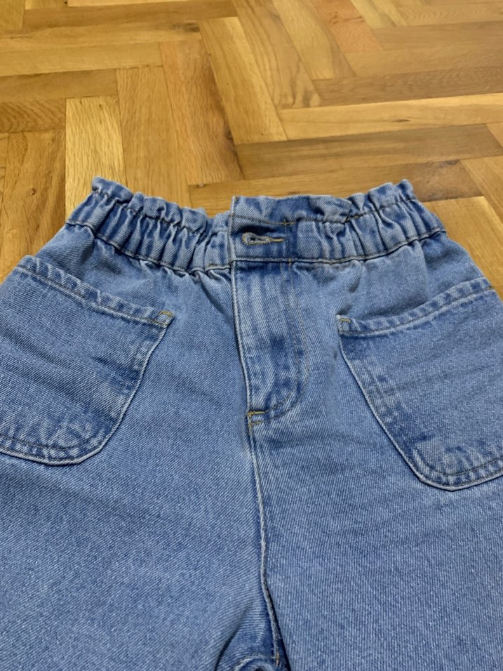 Mavi Bel Lastikli Midi Boy Jean - Görsel 3