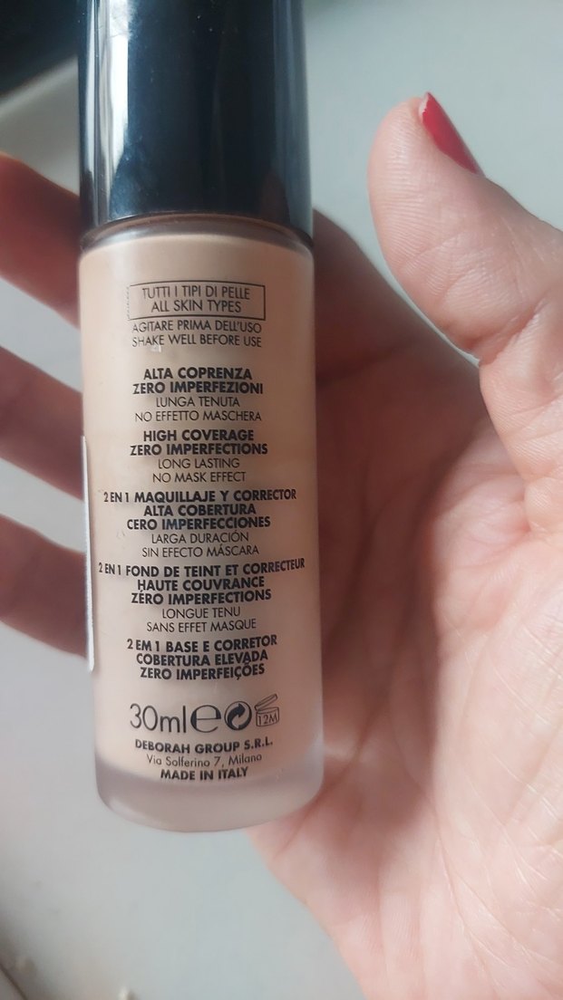 Deborah Milano 24ORE Extra Cover Fondöten Beige 2 kez kullandim - Görsel 3