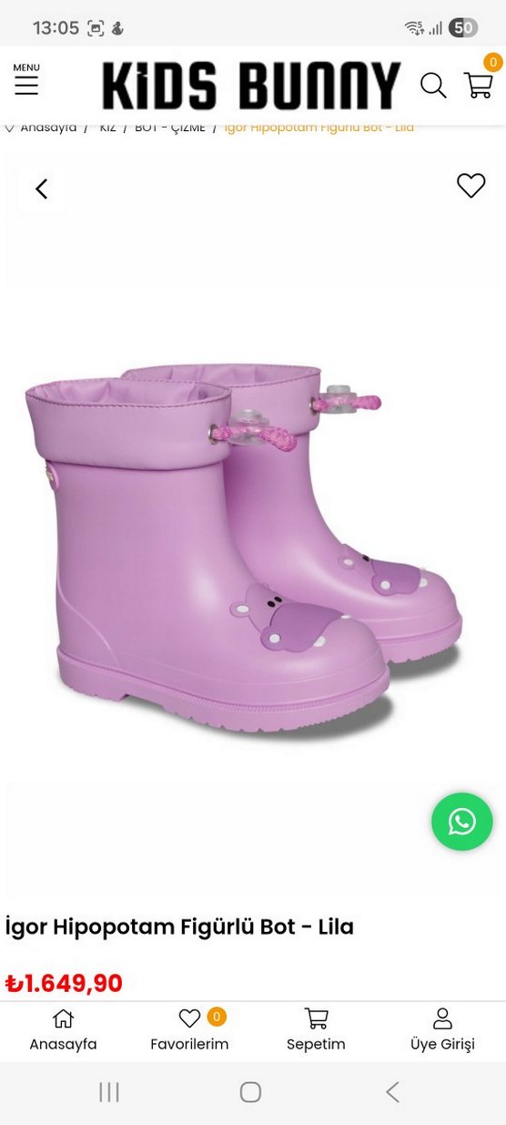 İgor Kız Çocuk Lila bot - Görsel 2