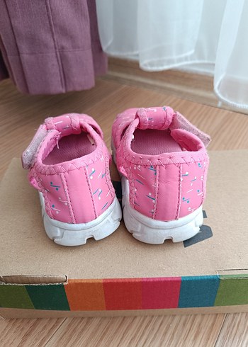 23 Beden pembe Renk Kız Çocuk Pembe Vicco Bantlı Terlik