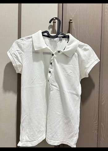 Beyaz Pamuklu Polo Tişört