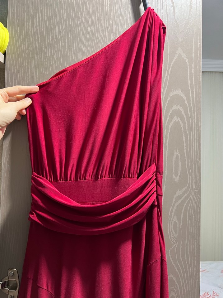 Tek omuz uzun elbise - Görsel 2