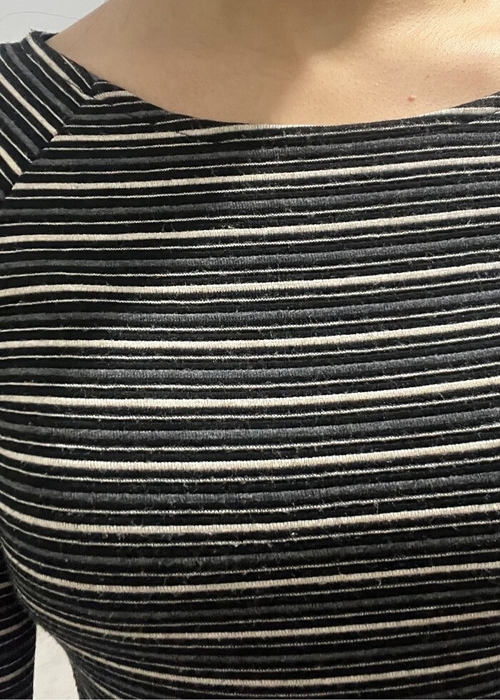 Mango çizgili elbise - Görsel 4