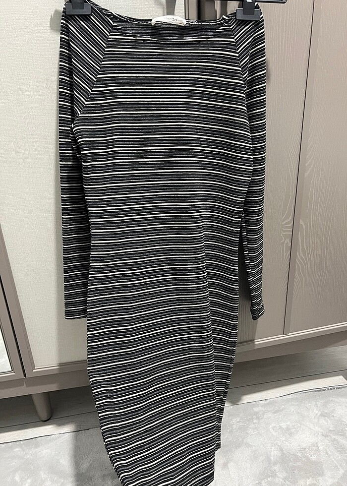 Mango çizgili elbise - Görsel 3
