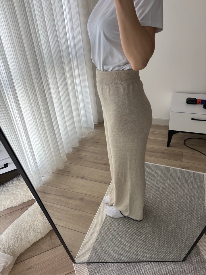 Bej Rahat Kesim Kadın Pantolon - Görsel 2