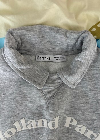 Bershka Gri Baskılı Kadın Sweatshirt - Görsel 3